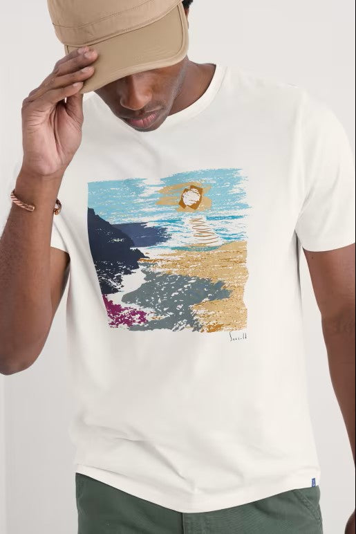 Seasalt B-Mn32997-35787 Men's Midwatch T-Shirt Spring Light Chalk