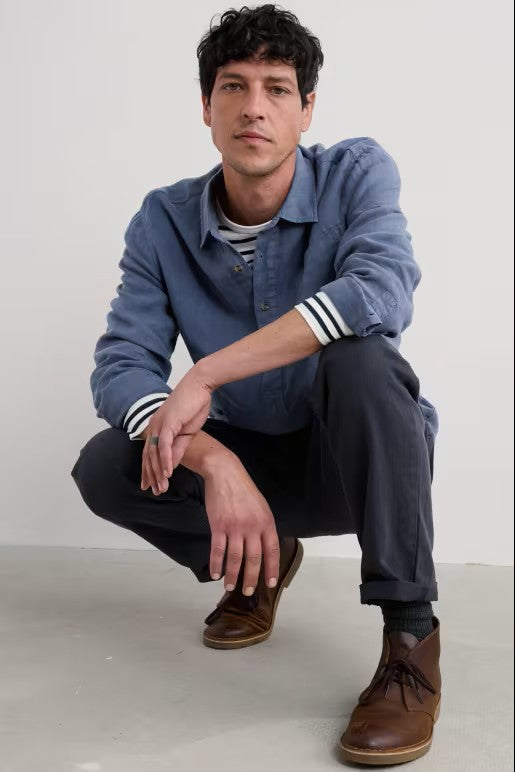 Seasalt B-Mn36313-12301 Men's Artist's Shirt Vintage Indigo
