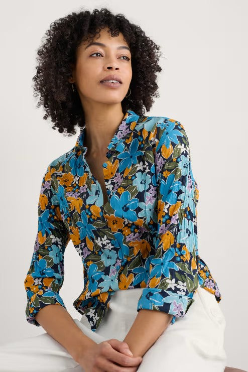 Seasalt B-Wm29562-35415 Larissa Shirt Citrus Floral Poseidon