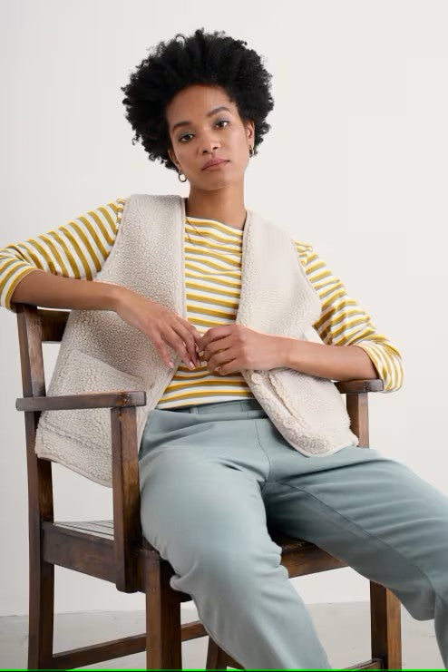 Seasalt B-Wm32882-34993 Sailor Top Mini Cornish Chamomile Chalk