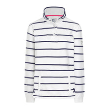 Load image into Gallery viewer, Striped Button Neck Sweatshirt
