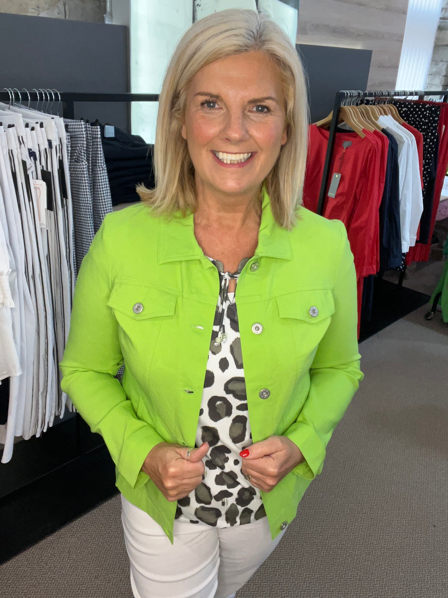 Robell 57609 5499 Happy Jacket Lime Green