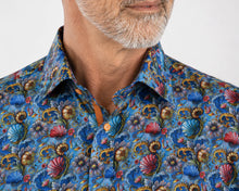 Load image into Gallery viewer, Claudio Lugli Cp8068 SEASHELLS PRINT SHIRT
