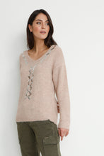 Load image into Gallery viewer, Cream 10610655 SEQUINS PULLOVER

