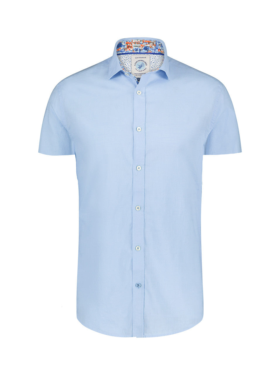 Shirt SS linen light blue