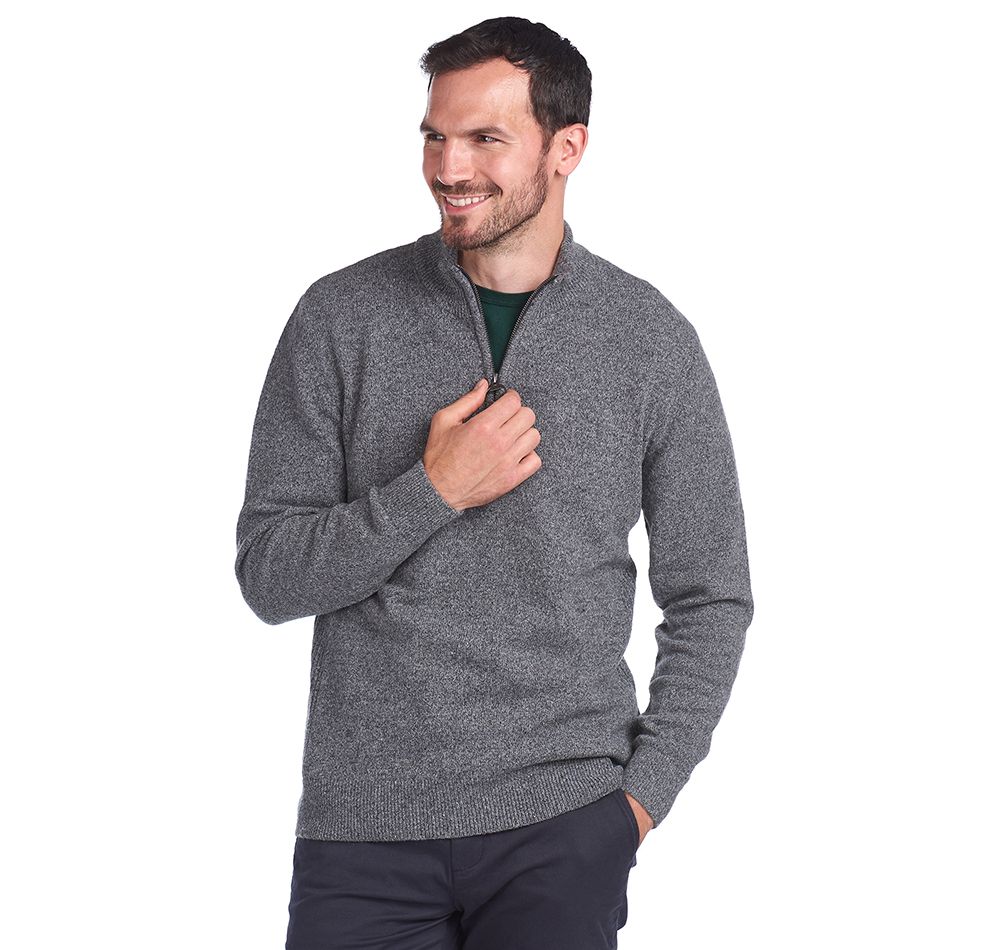 BARBOUR TISBURY HALF ZIP SWEATER