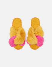 Load image into Gallery viewer, Mabelle Cross Strap Faux Fur Sliders
