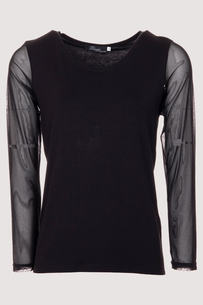 Peruzzi Pa143 Mesh Sleeve Top