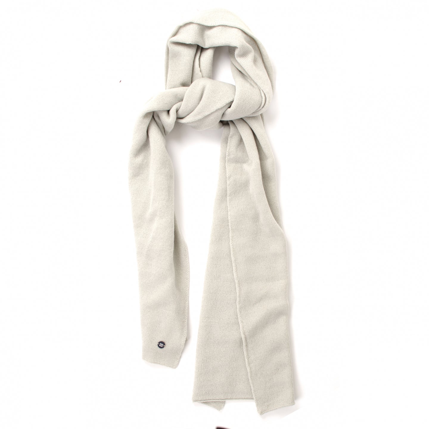 SNOW | Fine knitted scarf with rubber logo III