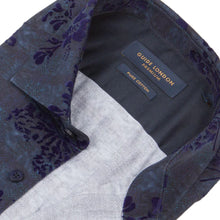 Load image into Gallery viewer, LONG SLEEVE FLORAL FLOCK PRINT SHIRT
