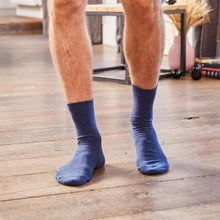 Load image into Gallery viewer, Pique knit socks Navy Blue

